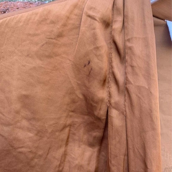 All In Favour Womens Faux Wrap Top Brown Long Sleeve V Neck M New - Picture 5 of 7